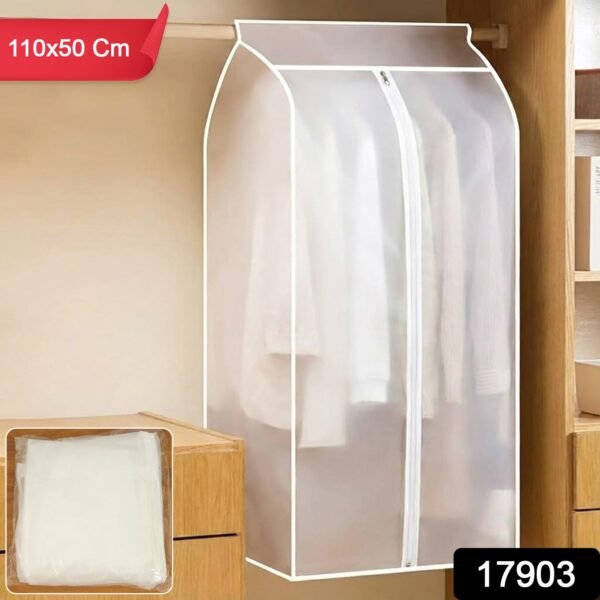 01_clothes-cover.jpg Extra-Long Hanging Garment Storage Cover (110 × 50 cm, 1 Pc)