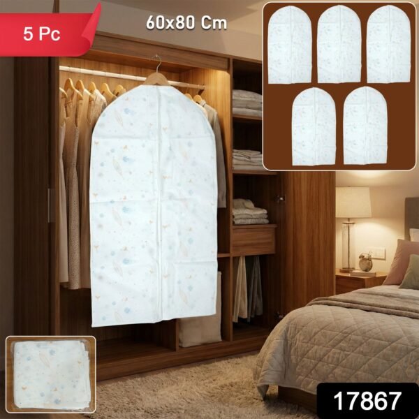 Premium Wardrobe Garment Cover Set (60 × 80 cm, Pack of 5)