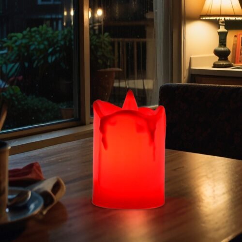 Flameless Melted Design Candles for Decoration, Diwali (1 pc)