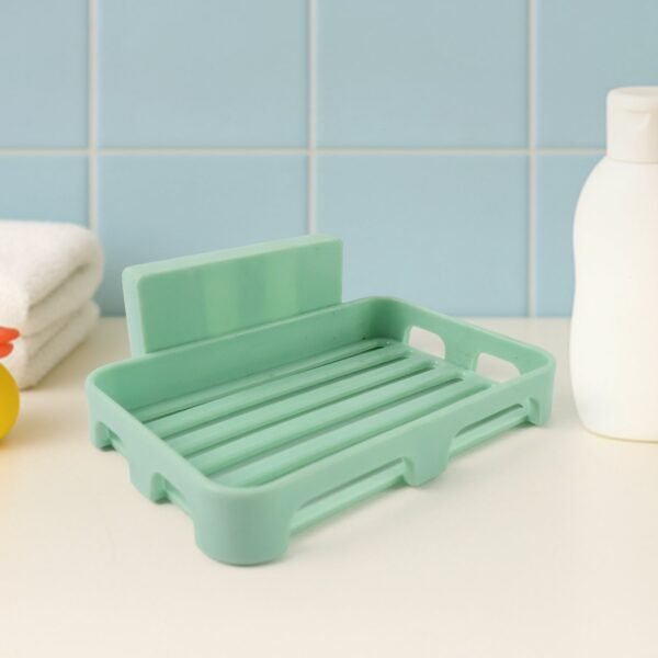 Multipurpose Wall-Mount Soap Dish with Self-Draining Slotted Base (1 Pc)