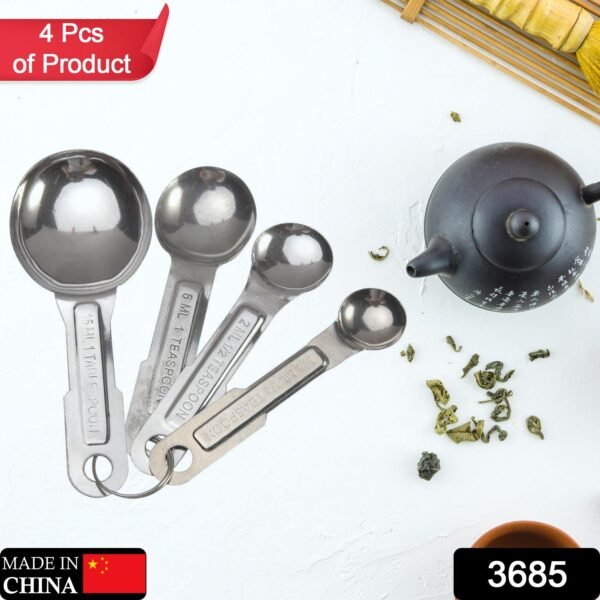 Stainless Steel Measuring Spoons Set - 4pcs, Anti-Rust for Kitchen & Baking