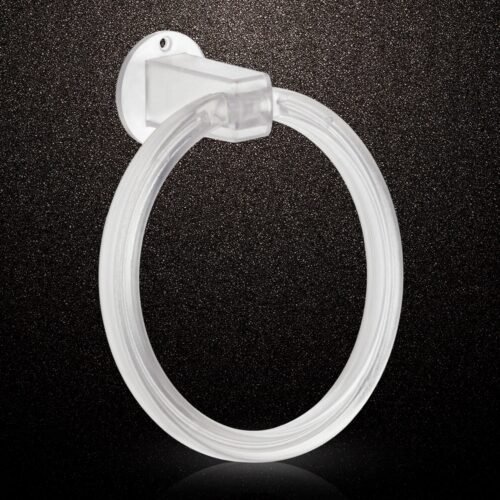 01_d2d4507d-bf7e-45ad-942a-98480ff0c9d3.jpg Unbreakable ABS Round Towel Ring Wall Mounted Stand / Holder (1 Pc)