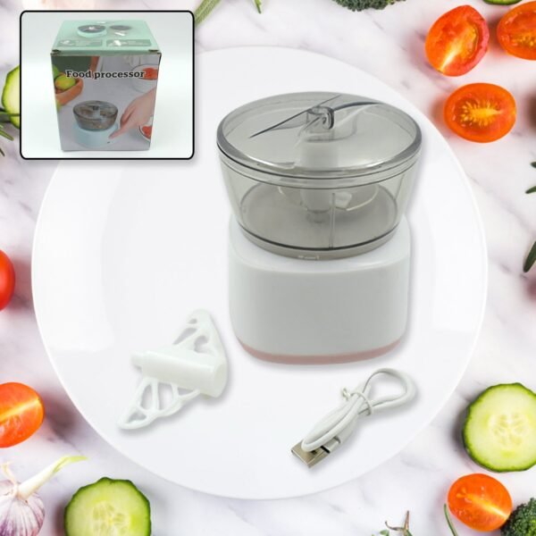 01_d3da744c-118c-4aac-ae03-e473a73b135c.jpg Portable Mini Food Processor Chopper Electric Veggie Chopper 3 Blades With Charching Cable Type C, Vegetable Chopper, Garlic Chopper Food Grinder for Chopping Ginger, Pepper Chili, Onion, Fruit, Meat