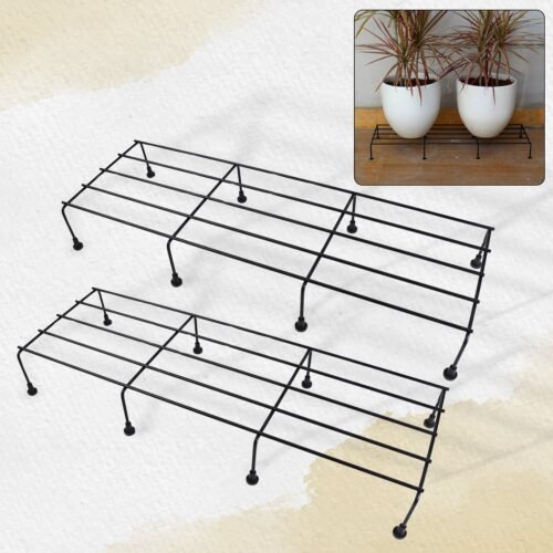 01_d4027936-6ca3-46d6-aae4-a65603255bfc.jpg Metal Rectangle Flower plant stand for balcony (60×20 Cm / 2 Pc Set)
