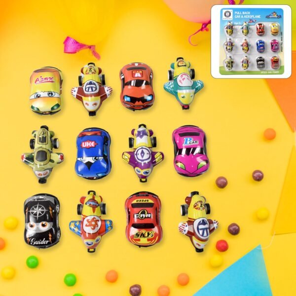01_d40e720a-fae9-477f-95c2-c14a318331aa.jpg Mini Pull Back Car & Aeroplane PVC Plastic Pull Back Car Cartoon Toys (12 Pcs Set)