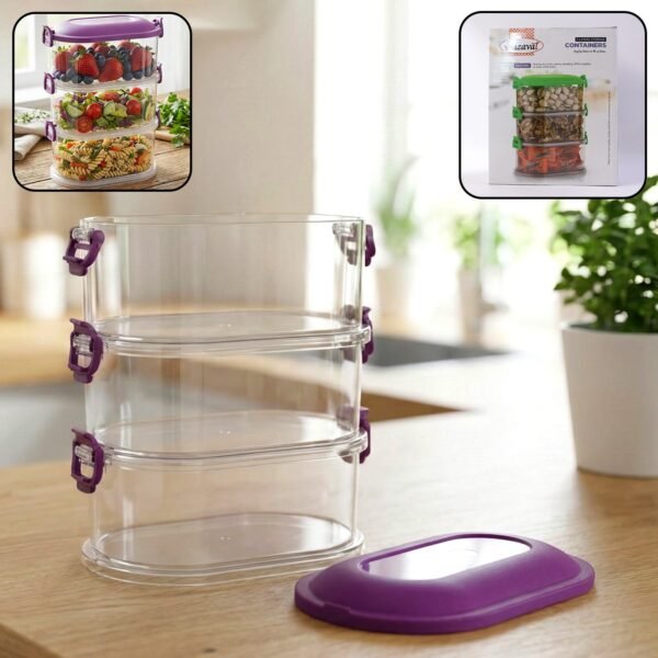 01_d4410581-7f57-4e6a-adb8-0ef4aa58e969.jpg 3 Layer Stackable Airtight Food Storage Container Set (1 Set)