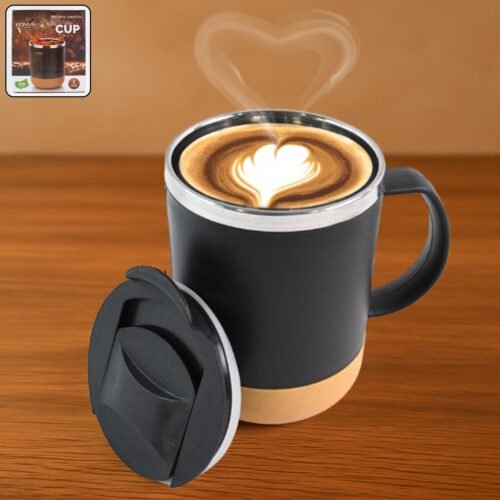 Insulated Coffee Mug with Spill-Proof Lid (Approx 350ML & 1 Pc)
