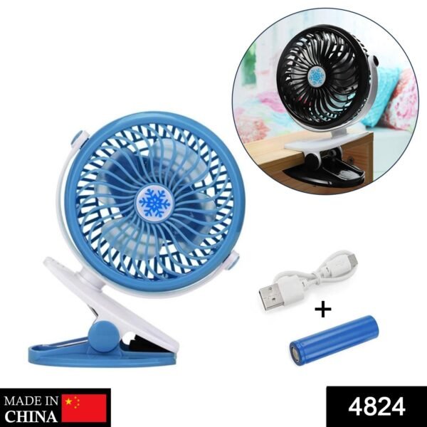 Mini USB Clip Fan – Portable Cooling Fan for Rooms (Battery Not Included)