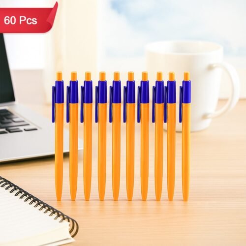 01_d5c8705b-c4cf-4b29-b78f-0073668c4e6a.jpg Retractable Ball Pen – Smooth Writing Click Pen with Blue Ink - (60 Pc / Set)