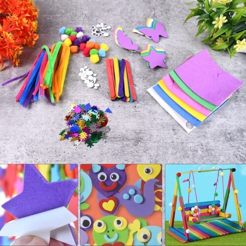 All-in-One Kids Arts & Crafts Supplies Kit – DIY Crafting Material Set