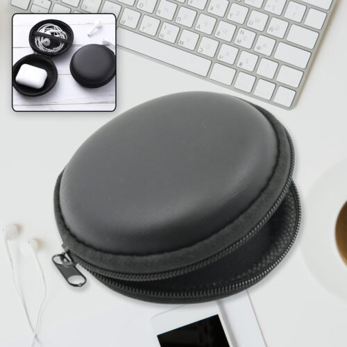 Cute Round Earphone Carrying Case - Multi-Use Pocket Pouch