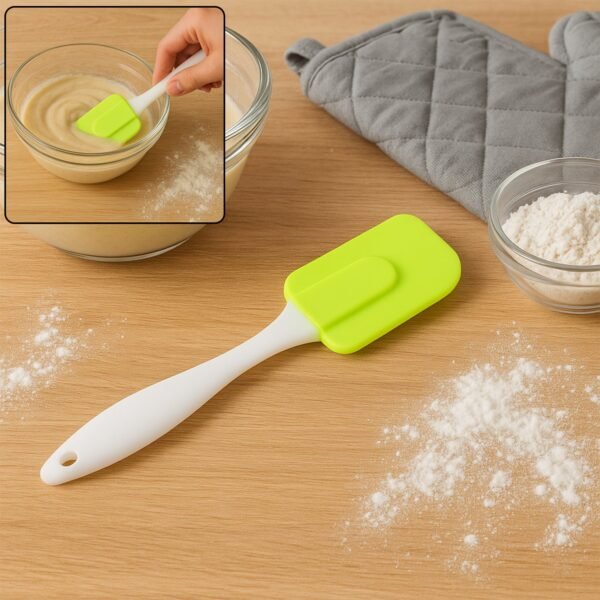 01_d8ce89f6-b29a-40bb-9e35-035a856c2f02.jpg Silicone Cooking Spatula for Baking (1 Pc / 18 Cm / Mix Color)
