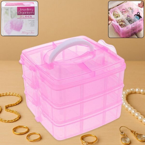 01_daad6b01-ed8d-4432-9258-afa5aa65ad3a.jpg Versatile 18-Grid 3-Layer Transparent Plastic Organizer Box