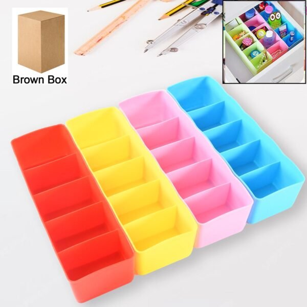 01_db2dd1f4-03e2-4463-bb0f-88f13e75d1f6.jpg Desktop Storage Organizer Box Set - 5 Grid Compartments (4-Piece)