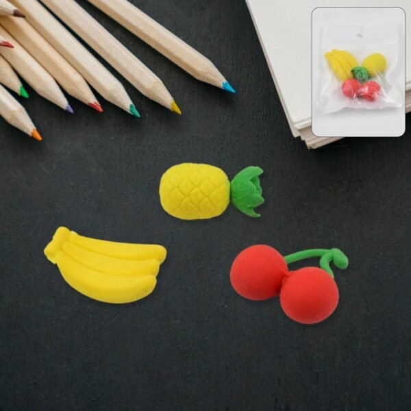 01_dd3078e7-e592-468e-9cd9-9bf43f5cb28c.jpg Mix Design Fancy & Stylish Colorful Erasers (1 Set / 3 Pc Set)