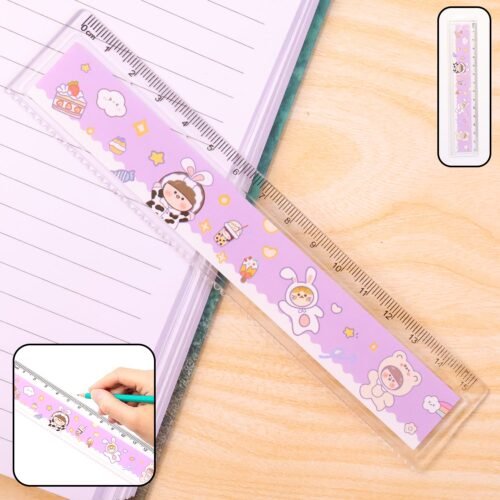 Premium Cute Cartoon Plastic Ruler for Kids (1 Pc)
