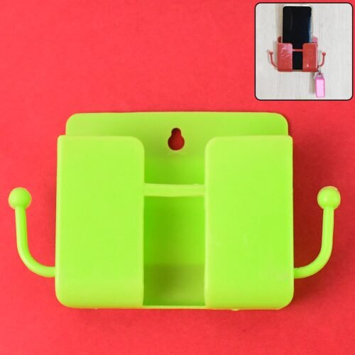 01_de56759b-8873-49bb-8e8a-e1a8e4912873.jpg 1 Pc Neon Green Wallmount Mobile Stand With Hook