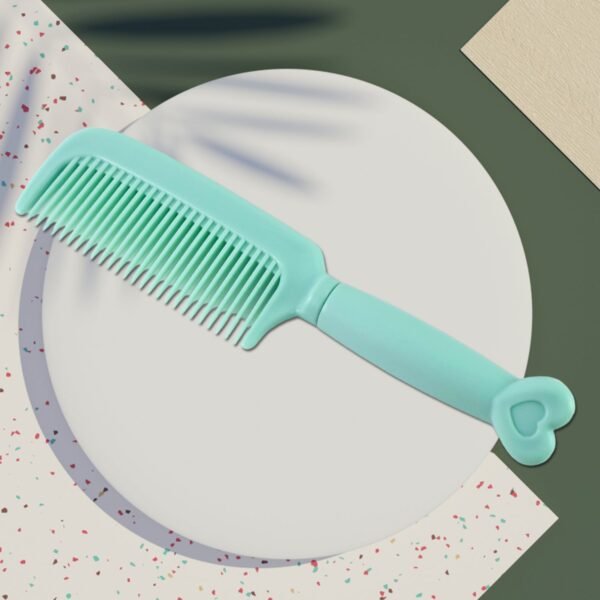 01_de658e50-d1a6-4977-8813-735aaf5e0529.jpg Plastic Hair Comb with Heart-Shaped Handle (1 Pc)