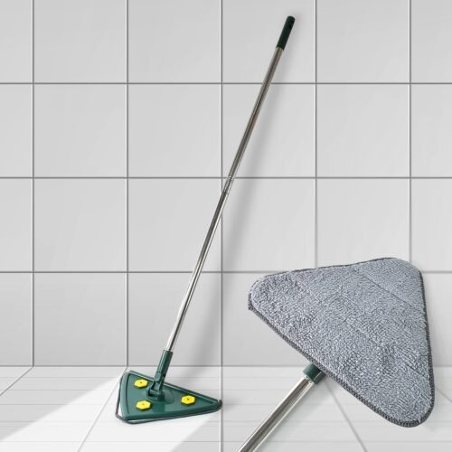 01_dfb3c5cf-f186-4b38-ad5b-20a521726922.jpg 2-in-1 Extendable Triangle Mop – 360° Rotating Telescopic Mop (1 Pc)