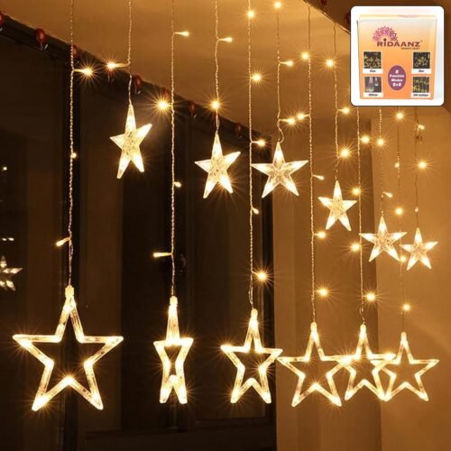 LED Curtain String Lights LED Christmas Light Indoor and Outdoor Light (Warm White / With Box)