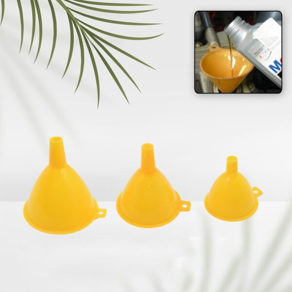 Multipurpose Funnel 3 Size Small , Medium & Big Plastic Funnel  (3 Pc Set)