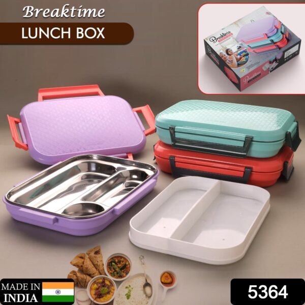 Premium Multi-Compartment Steel Lunch Box for Office, School & Travel