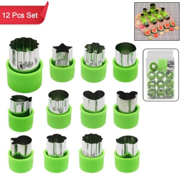 Stainless Steel Cookie Cutter Shapes Set, Baking Cooking Food Decoration (12 Pcs Set)