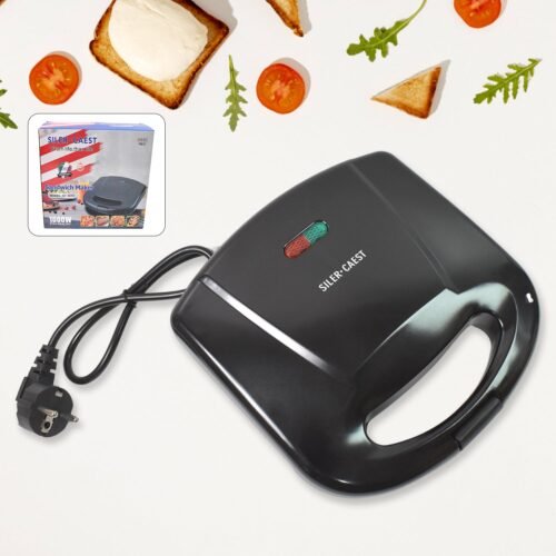 Sandwich Maker – Makes 2 Square Sandwiches, Non-Stick Plates, Easy to Clean