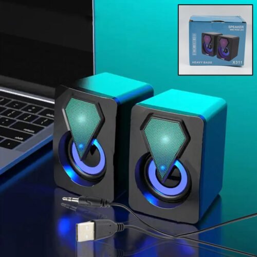 01_f34265ac-824b-4021-bd49-f5a40a20c9da.jpg RGB Desktop Speakers, Plug, and Play USB Powered Speaker (2 Pc Set)