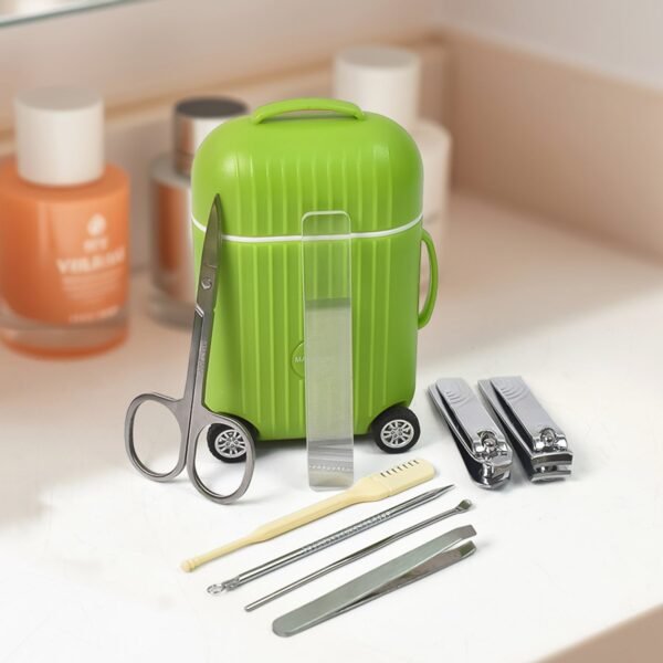 01_f628e146-50f6-4df0-bf36-8965c13677e0.jpg Manicure & Pedicure Kit – 8 Pc Grooming Set with 4-Wheel Suitcase Trolley