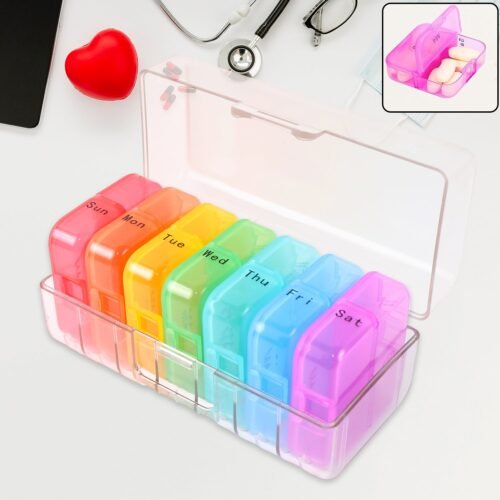 01_fa4f3f94-6e67-4646-ab58-5b0aae07910a.jpg Weekly 7 Day Rainbow Color Pill Organizer Box
