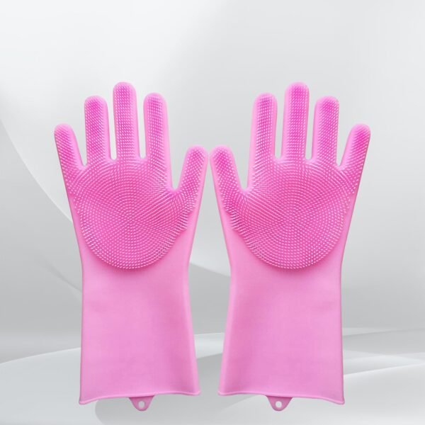 Dishwashing Gloves with Scrubber (1 Pair, 250 Gm)