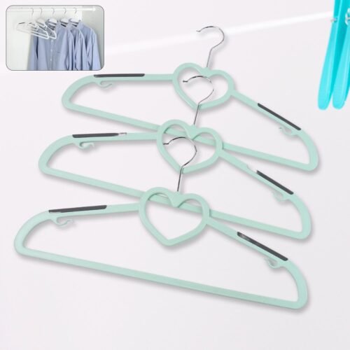 Plastic Clothes Hangers, Slim & Durable Space-Saving Hangers (3 Ps)