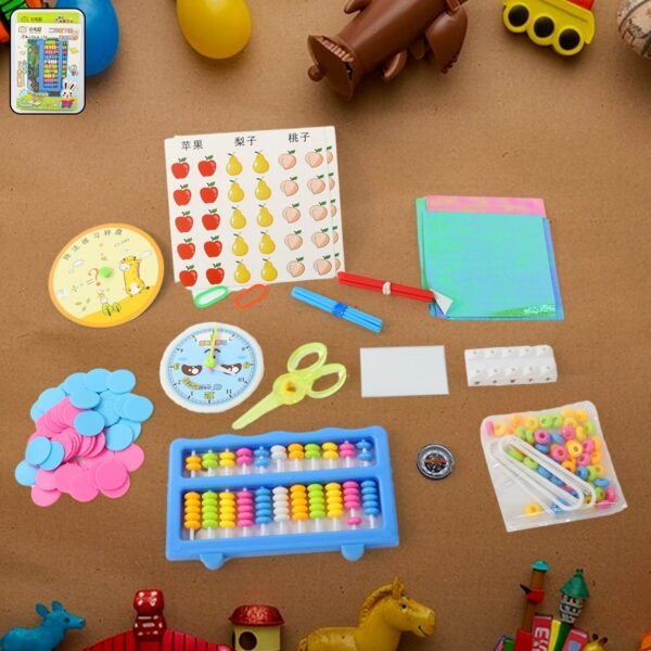 01_ffd3f7ca-6285-4fbe-8fb3-64e3d01efb25.jpg Abacus 11 Rods Counting Abacuses Toy Bead Educational Tools (1 Set)