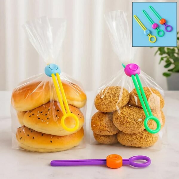 01_food-clip.jpg Reusable Silicone Food Bag Sealing Clips with Lock for Kitchen Storage ( 3 Pc)