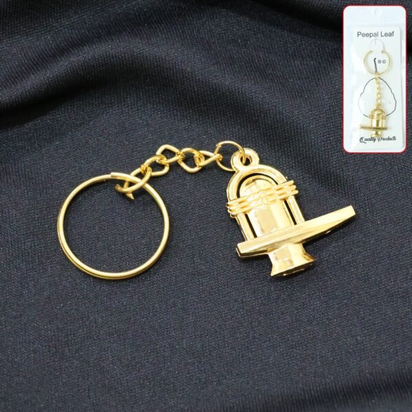 01_keychain_0719bd80-50b5-4e10-bd4d-ce7b8ffa9943.jpg Shivling Golden Metal Keychain (1 Pc)