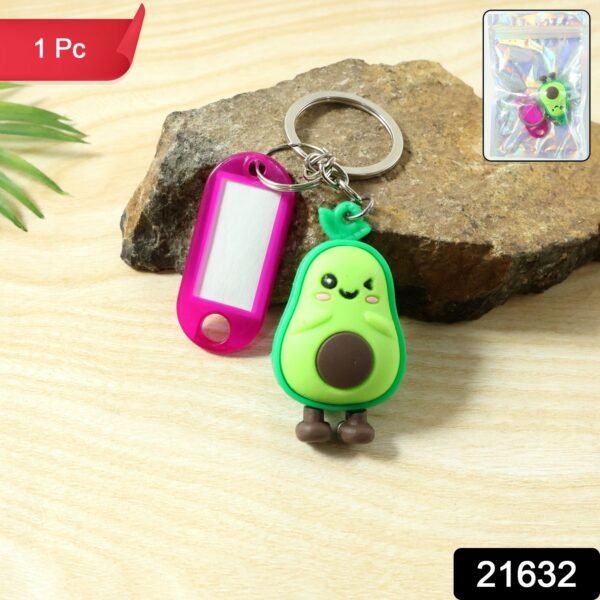 Cute Cartoon Character Keychain with Label Tag Holder (1 Pc)