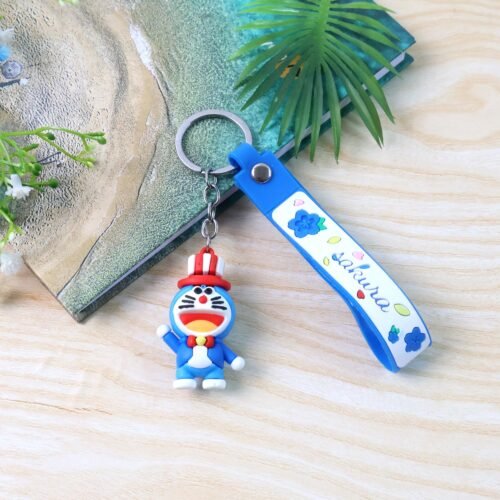 Cute Silicone 3D Key Chain with Metal Hook & Strap (Pack of 1)