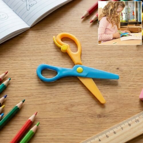 01_scissor.jpg Child-Safe Plastic Safety Scissors for Kids (1 Pc)