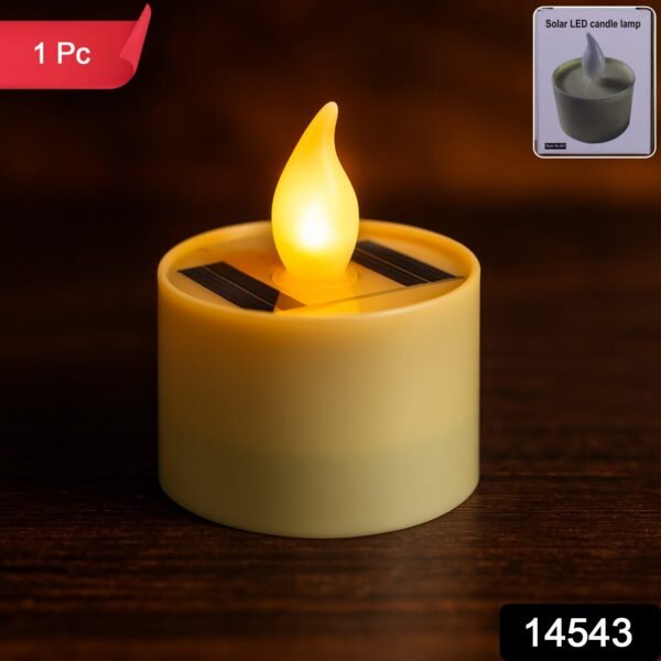 Solar Powered LED Flameless Candle Light (1 Pc)