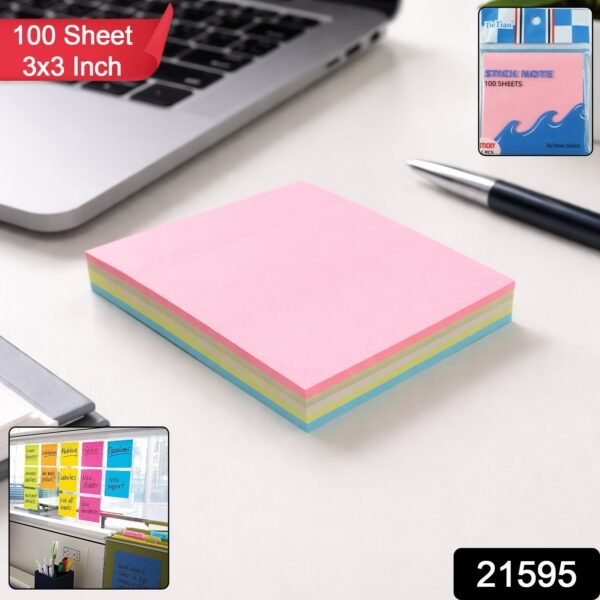 Sticky Note with 100 Sheets for Quick Notes (3×3 Inch)