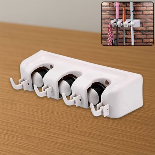 0240_3lyr_broom_holder.jpg 3 Layer Mop and Broom Holder