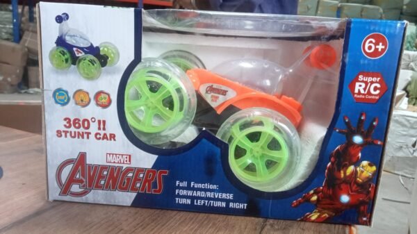 Rechargeable 360° Stunt Remote Control Car with 3D Lights & Music for Kids