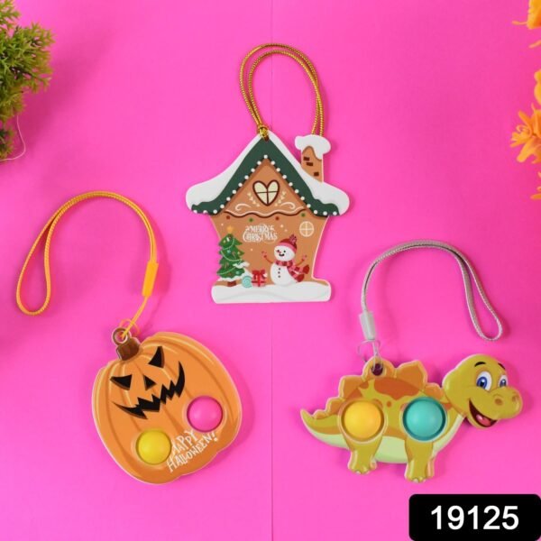 Silicone Push Bubble Fidget Keychain Toy (1 Pc)