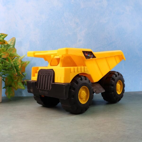 02_026b2694-6634-46a1-a39a-1d3b5a150bf3.jpg Funwoods Friction-Powered Dump Truck Toy - (1 Pc)