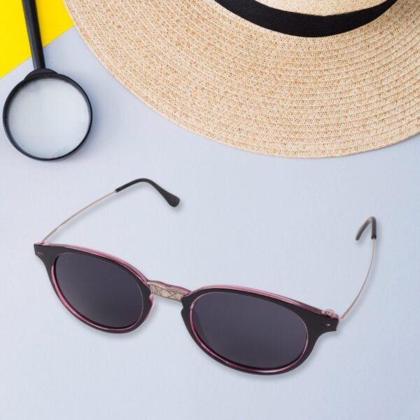 02_02af603f-60a3-4254-9f66-0afa84011c04.jpg Pink UV Protected Round Sunglasses, classic Sunglasses for Men & Women, Lightweight