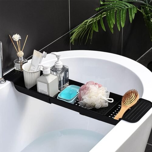 Retractable Bath Caddy, Retractable (78 Cm Long Adjust / 1 Pc / With Brown Box)