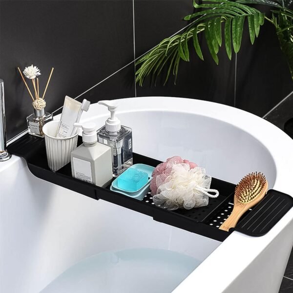 Retractable Bath Caddy, Retractable (78 Cm Long Adjust / 1 Pc / With Brown Box)