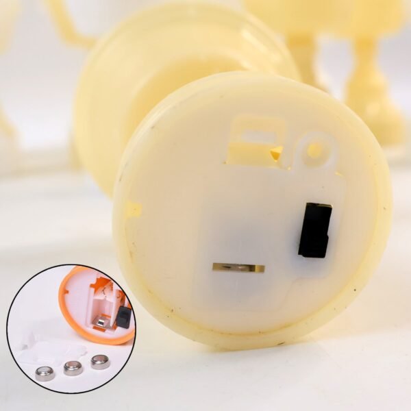 Set of 12 White Water Sensor LED Diyas