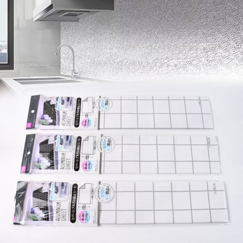 Aluminium Kitchen Wall Sheet Aluminium Without Adhesive (3 Pc / 50x90 Cm)